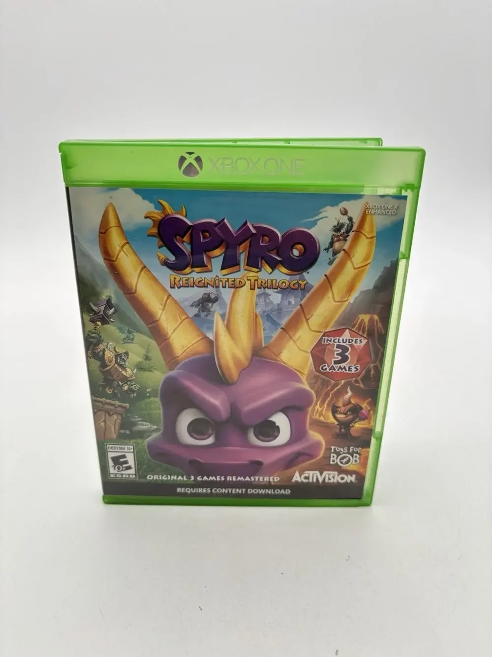 Spyro Ignited Trilogy (Microsoft Xbox One) No Insert Tested Works VG Condition